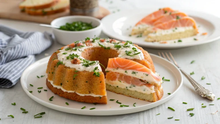 Cake moelleux au saumon fumé & ciboulette - recette française