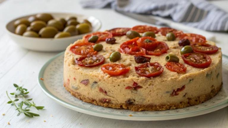 Cake moelleux au thon, tomates confites et olives - recette française