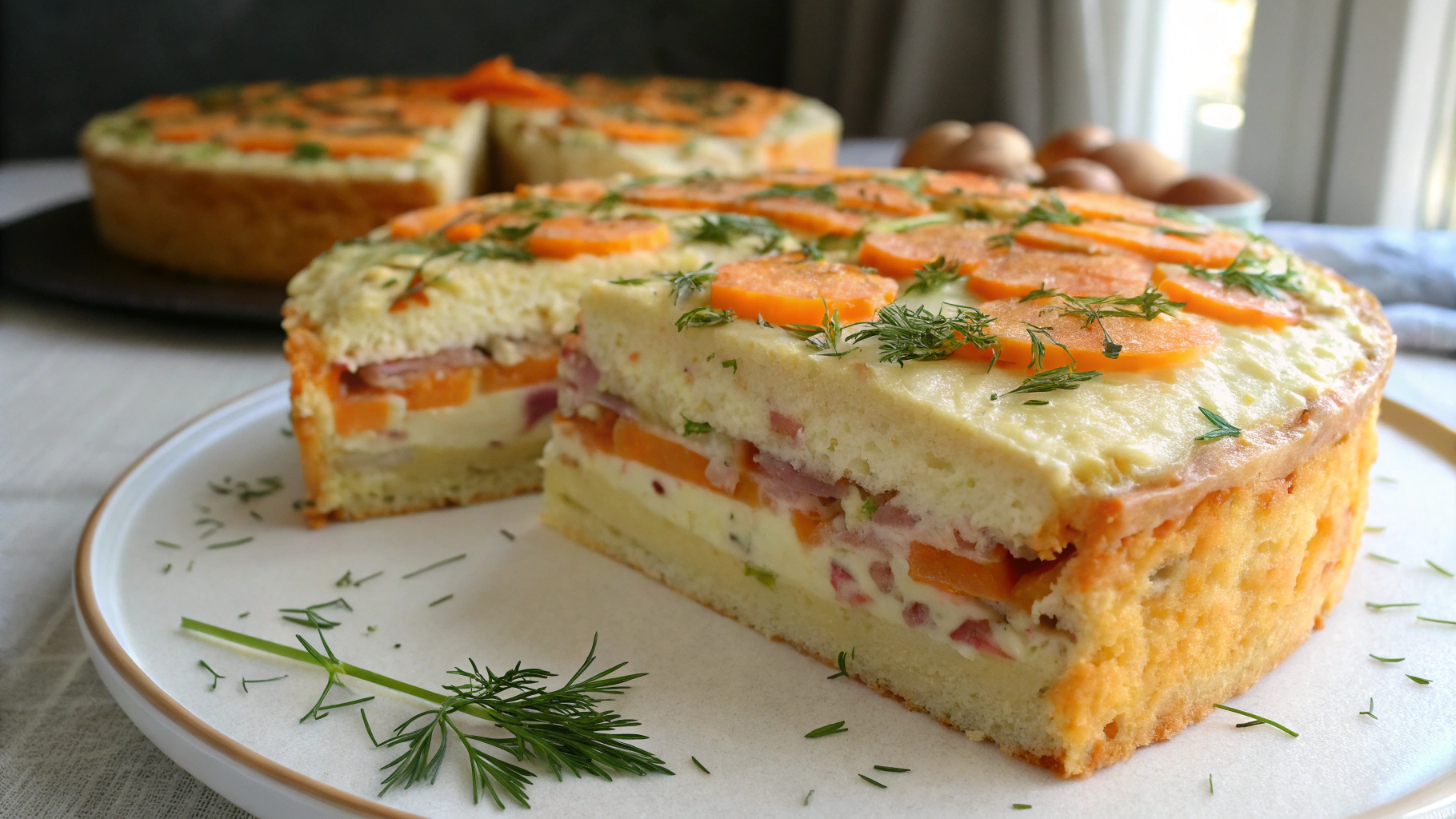 Cake salé aux carottes et lardons - recette française