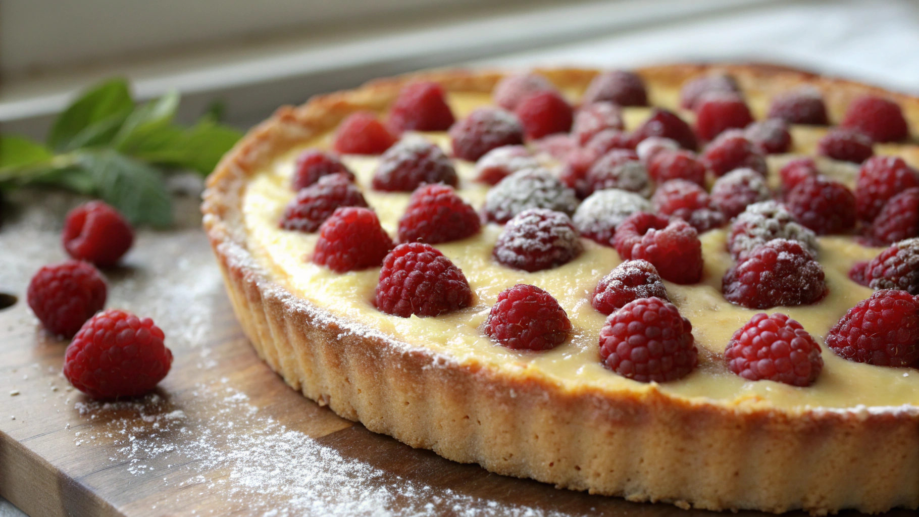Clafoutis fruité aux framboises - recette française