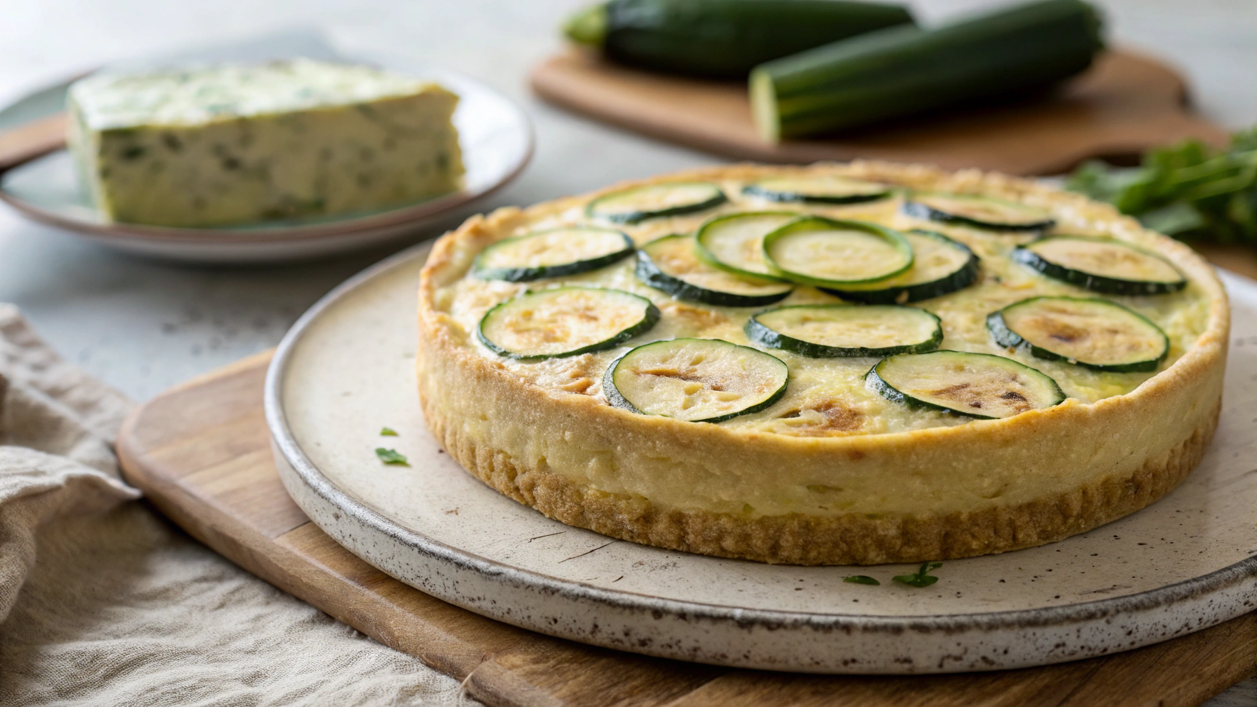 Flan léger aux courgettes - recette française