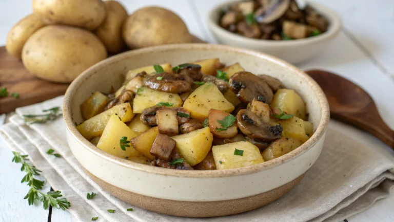 Poêlée campagnarde pommes de terre & champignons - recette française