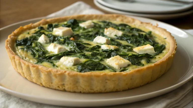 Quiche express épinards et chèvre - recette française