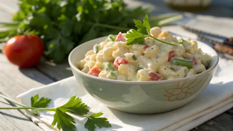Salade crémeuse de macaroni façon maison - recette française