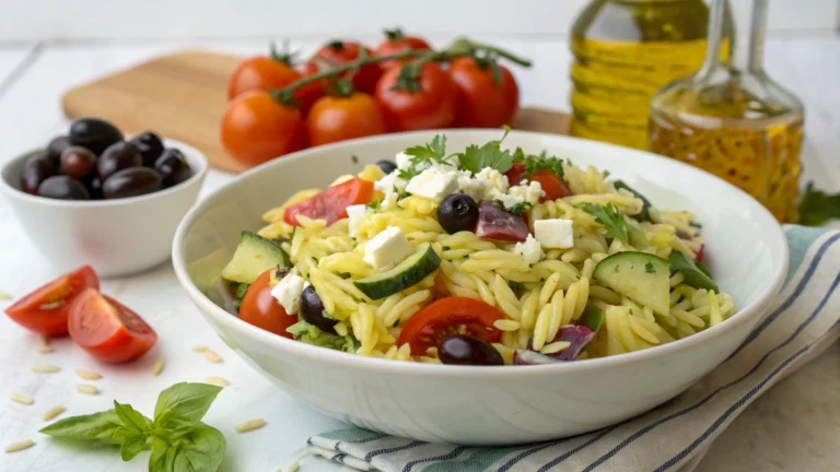 Salade d’orzo ensoleillée à la méditerranéenne - recette française