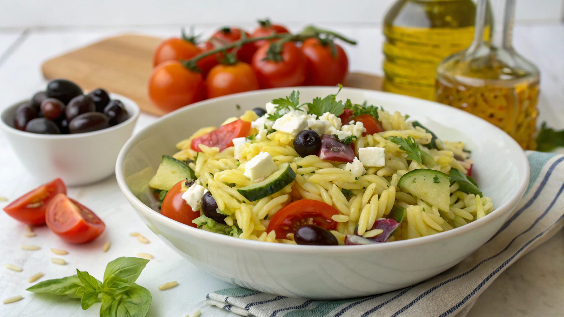 Salade d’orzo ensoleillée à la méditerranéenne - instructions de préparation