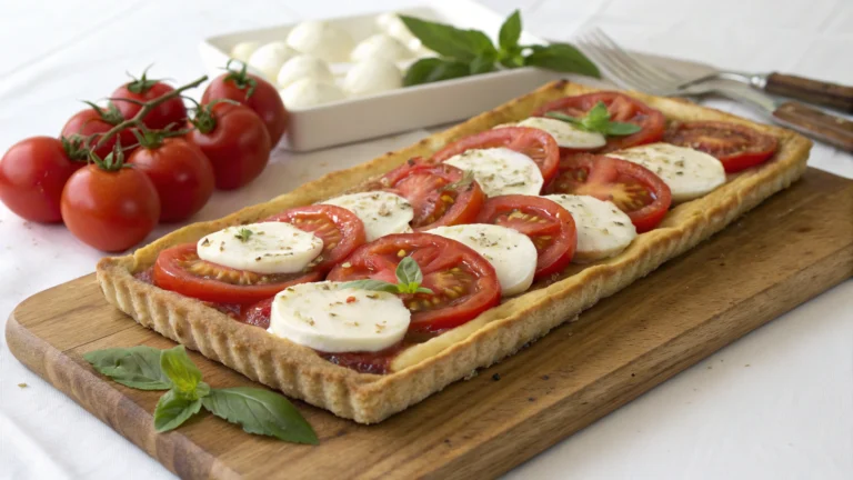 Tarte fine tomate & mozzarella - recette française