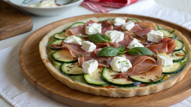 Tian courgettes, jambon et chèvre - recette française