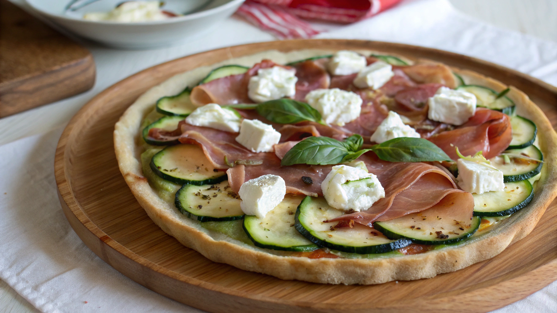 Tian courgettes, jambon et chèvre - recette française