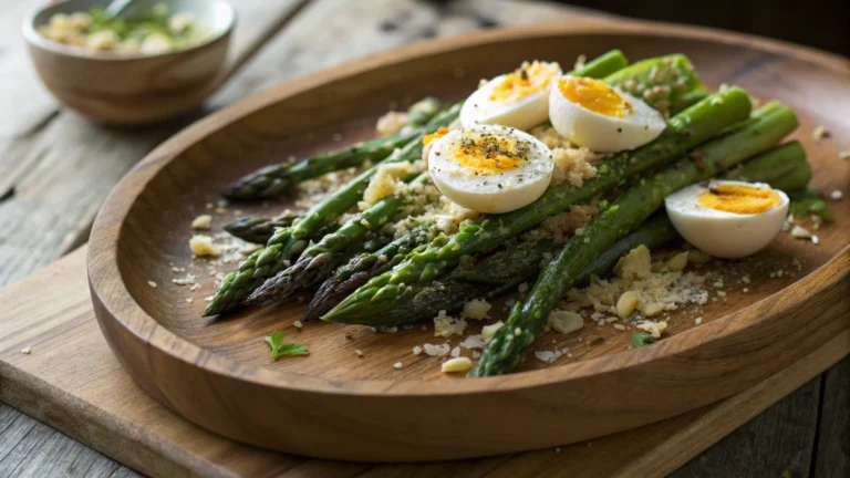 Asperges Rôties et Œufs Émiettés - recette française