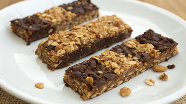 Barres de granola maison aux flocons d’avoine, chocolat et noisettes - recette française