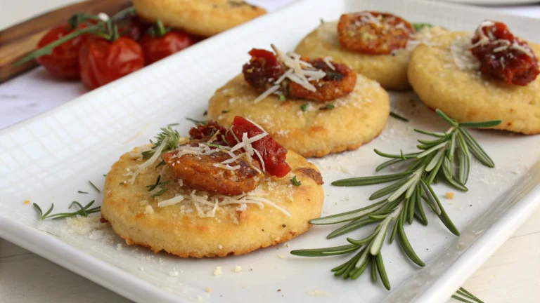 Biscuits au Parmesan avec Tomates Séchées et Romarin - recette française