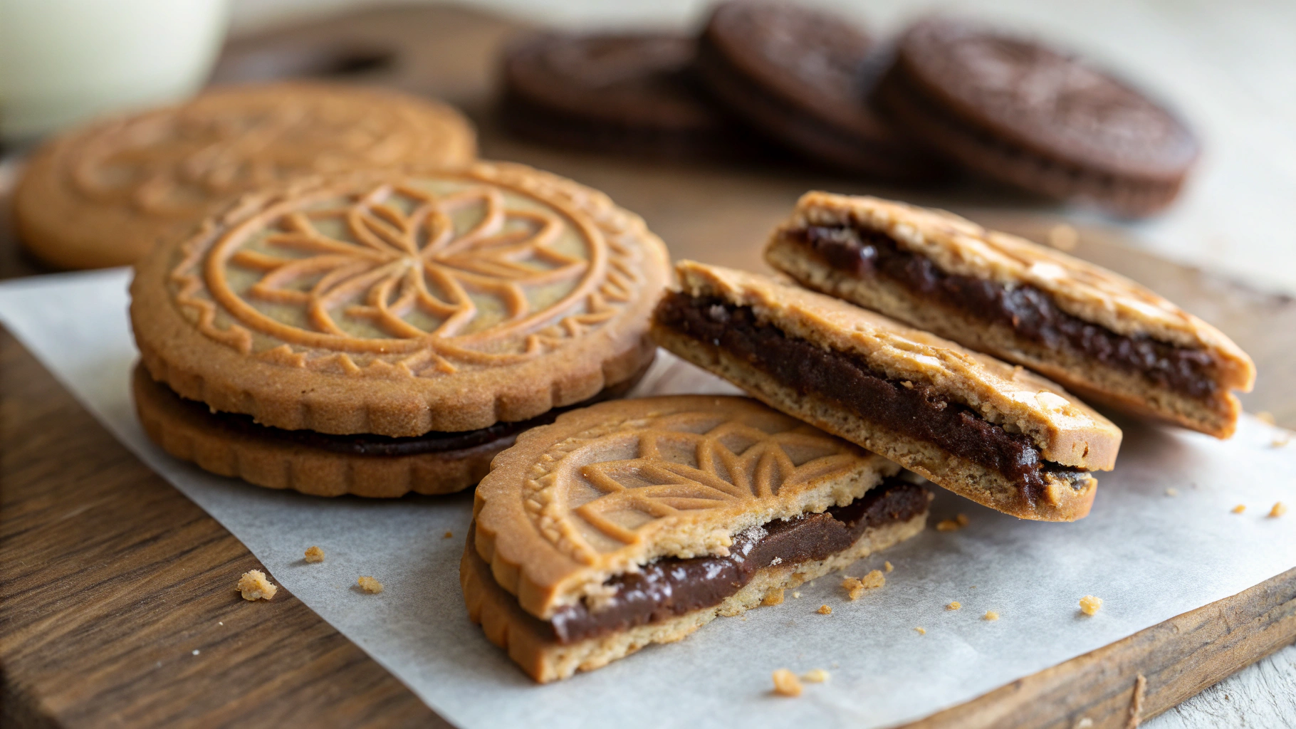 Biscuits sains fourrés au chocolat - instructions de préparation