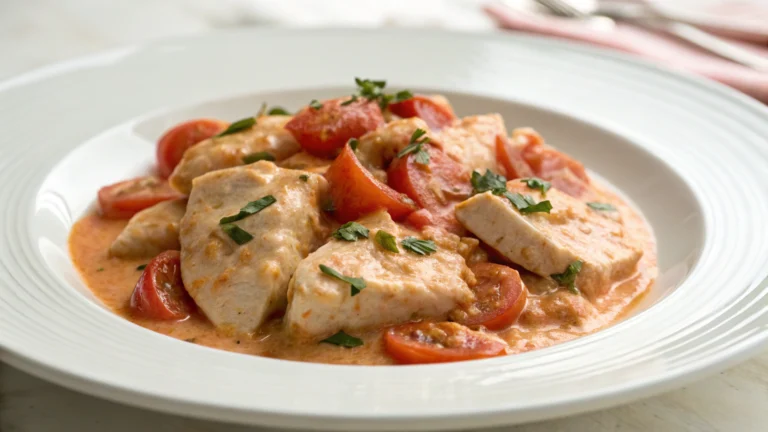 Blancs de Poulet à la Crème de Tomate - recette française