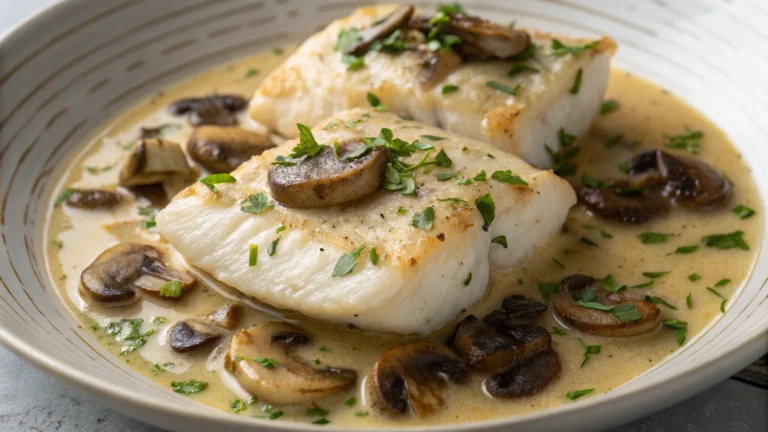 Blanquette de Cabillaud aux Champignons - recette française