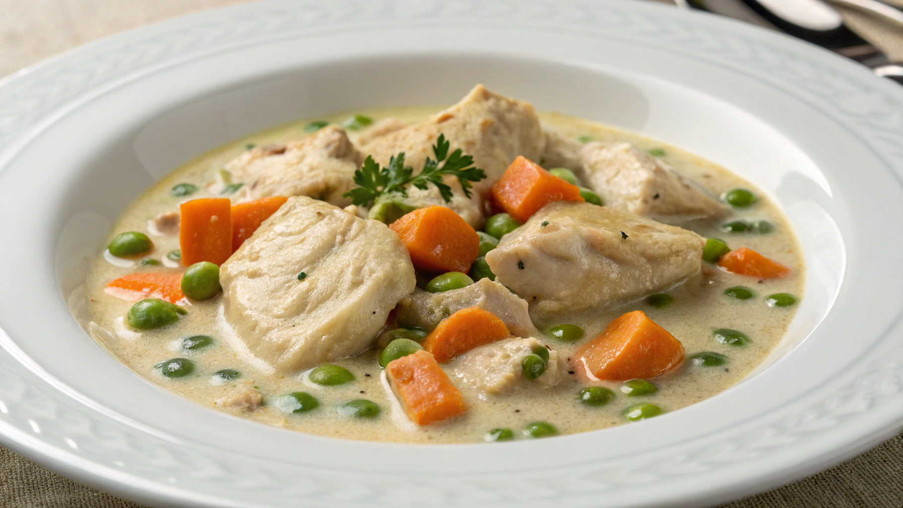 Blanquette de poulet crémeuse à l’ancienne - instructions de préparation