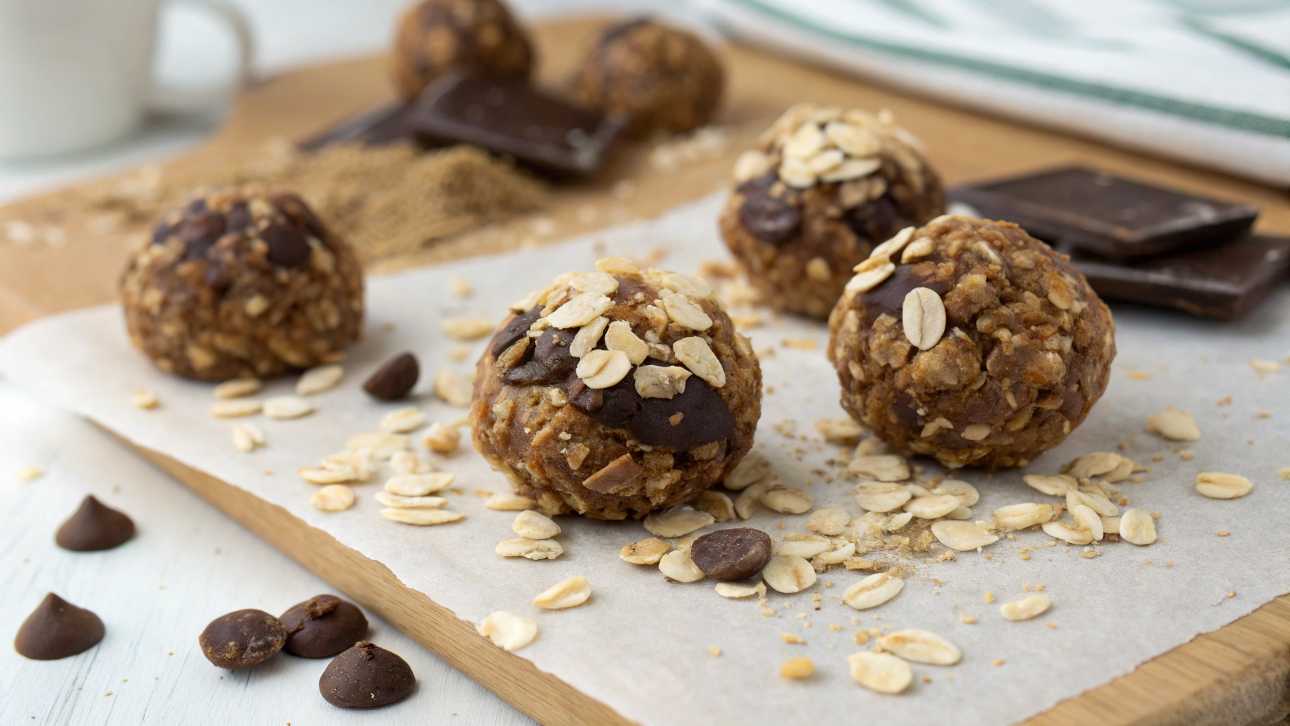Bouchées de chocolat aux flocons d’avoine - recette française