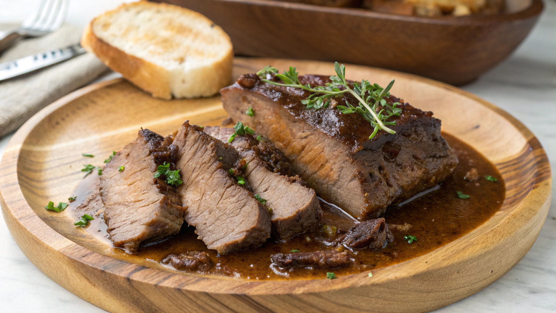 Brisket de bœuf braisé - recette française
