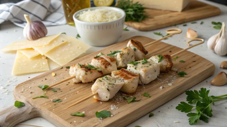 Brochettes de Poulet à l’Ail et au Parmesan - recette française