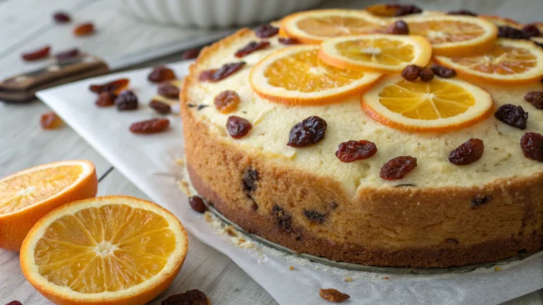 Cake à l’orange et raisins secs - recette française