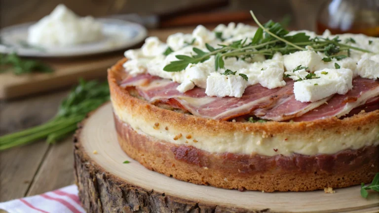 Cake au lard fumé et chèvre frais - recette française