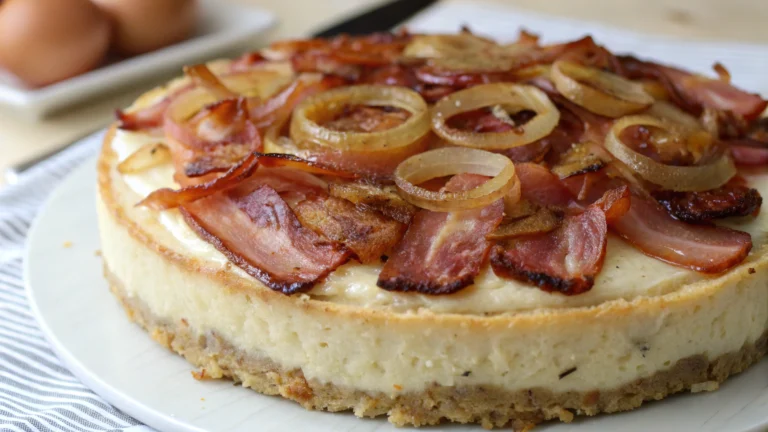 Cake aux lardons et oignons caramélisés - recette française