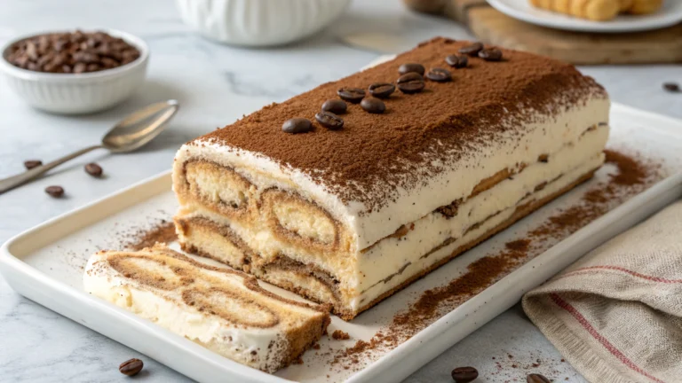 Cake-Bûche Tiramisu - recette française