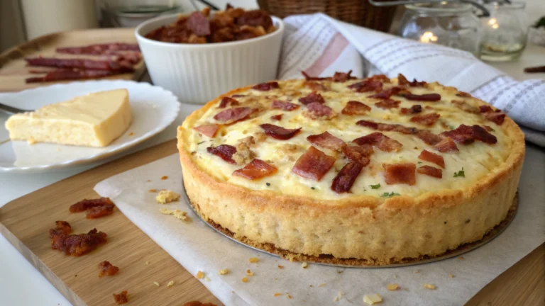 Cake salé aux lardons et emmental - recette française