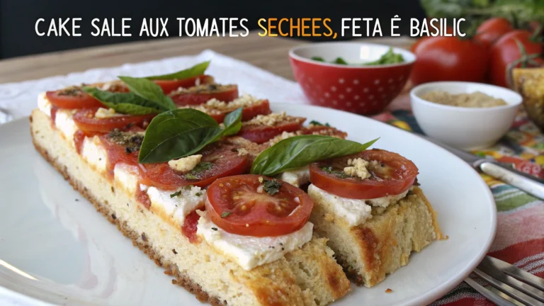 Cake salé aux tomates séchées, feta et basilic - recette française