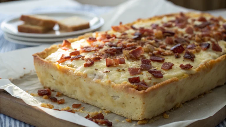 Cake salé lardons et fromage - recette française