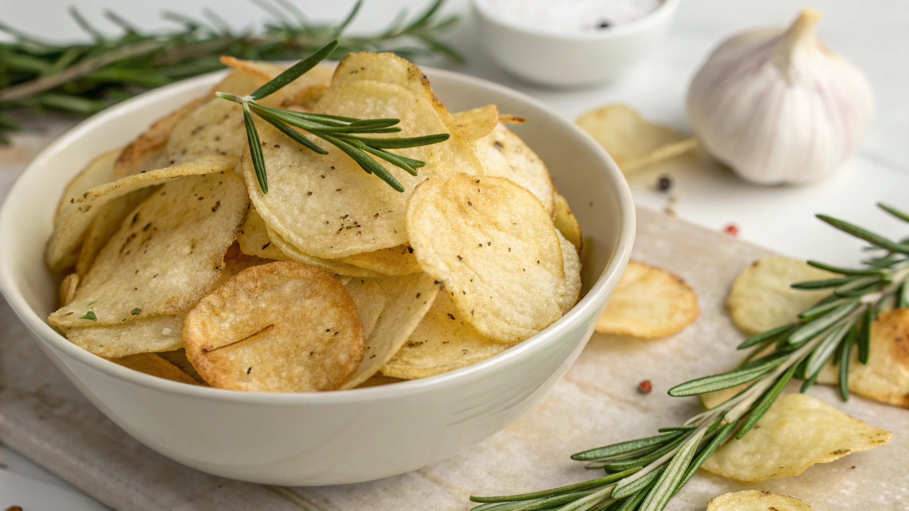 Chips de pommes de terre à l’ail et au romarin - instructions de préparation