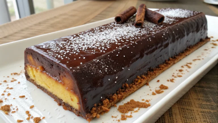 Chocolat Crème Brûlée Bûche - recette française