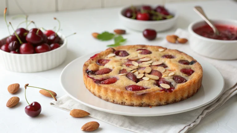 Clafoutis aux cerises et amandes - recette française
