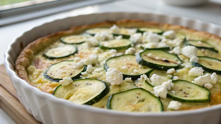 Clafoutis aux courgettes & feta - recette française