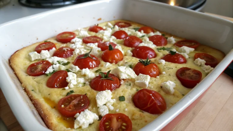 Clafoutis aux tomates cerises et feta - recette française