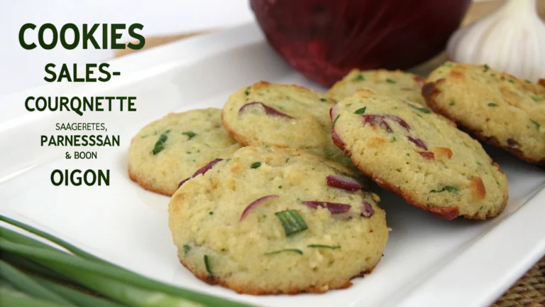 Cookies Salés Courgette, Parmesan & Oignon Rouge - recette française