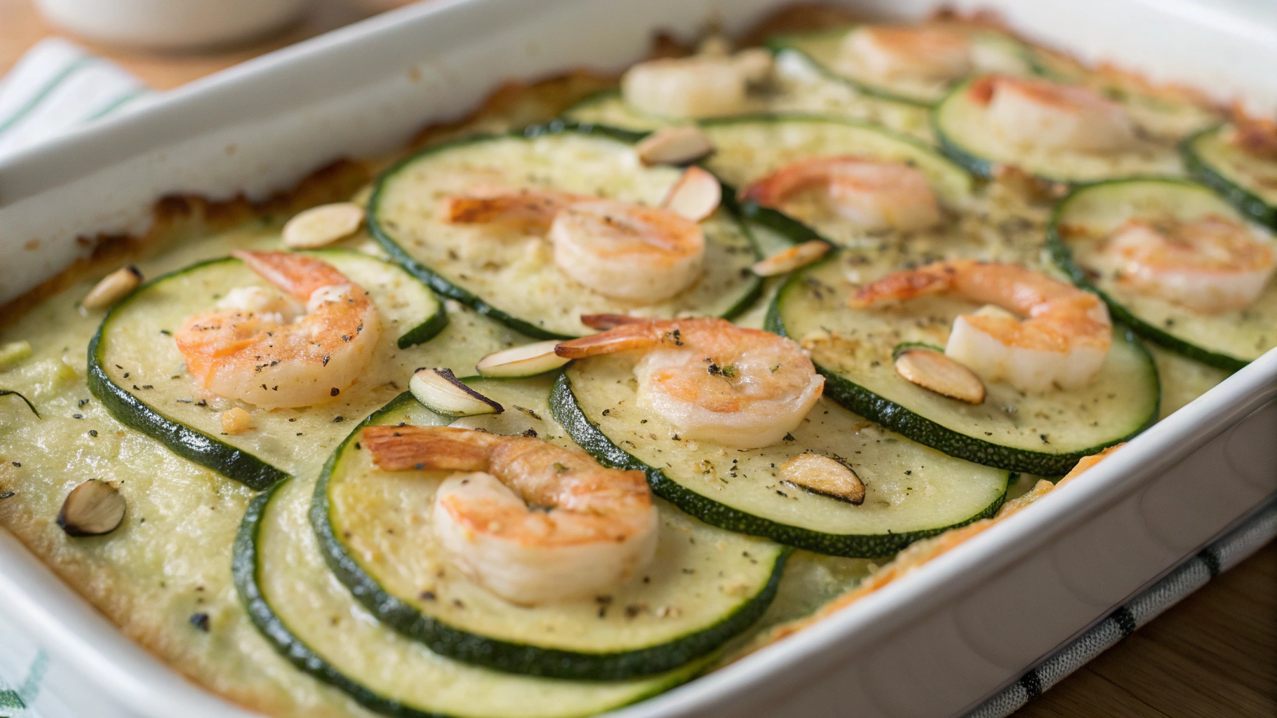 Courgettes Gratinées aux Crevettes et à l’Ail - recette française