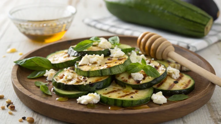 Courgettes Grillées au Fromage de Chèvre, Basilic et Miel - recette française