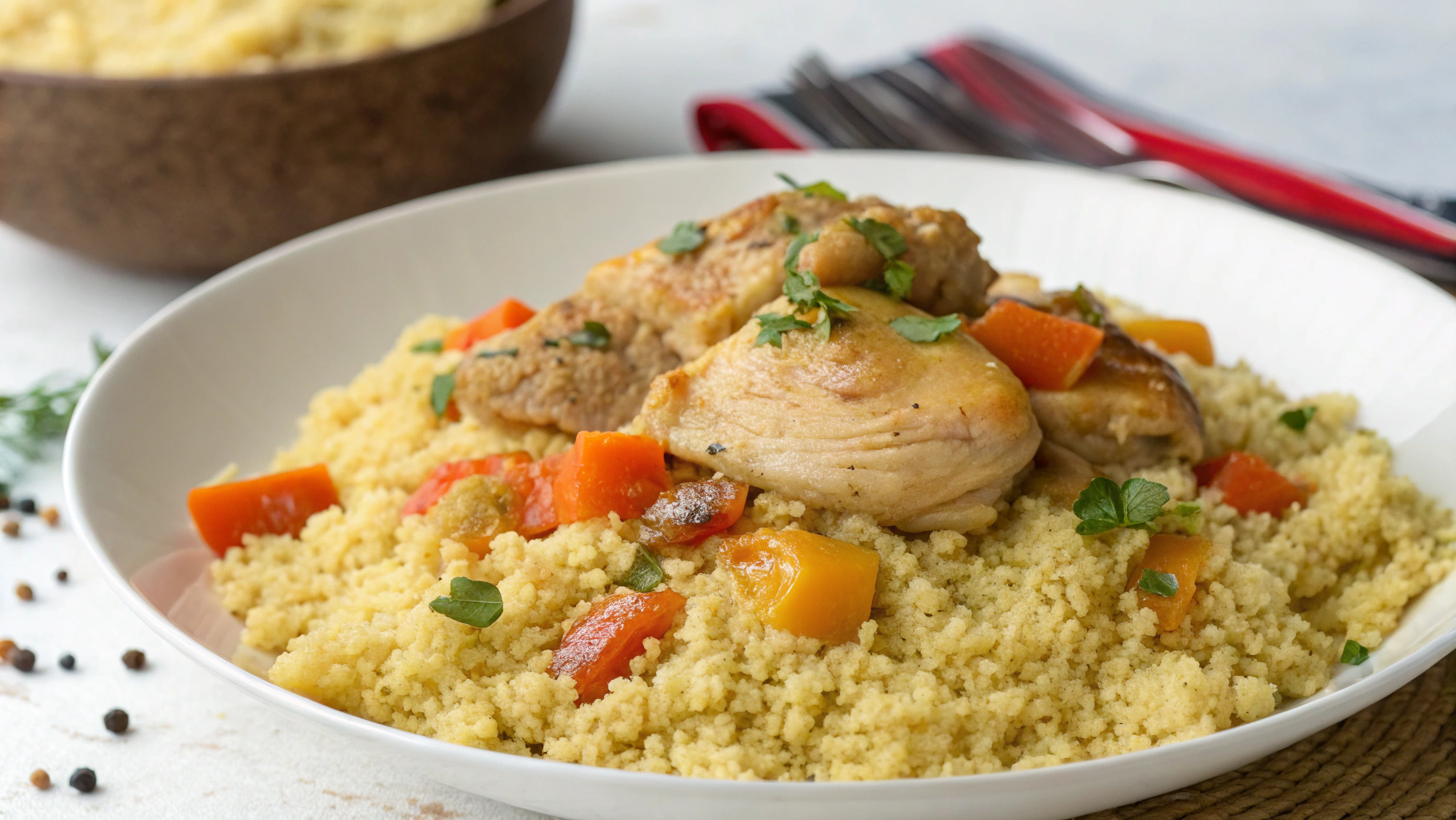 Couscous au Poulet à la Sénégalaise - instructions de préparation