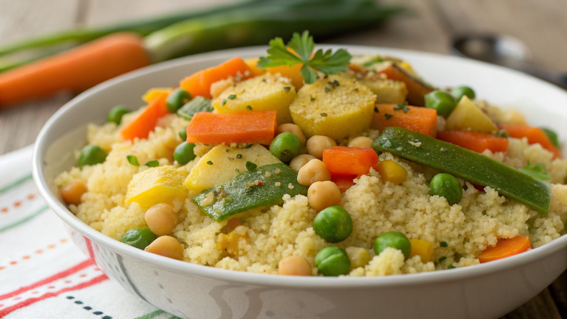 Couscous marocain aux 7 légumes - recette française