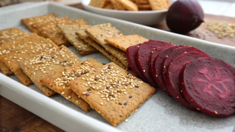 Crackers croustillants betterave et sésame - recette française