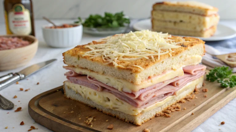Croque-cake jambon & fromage - recette française