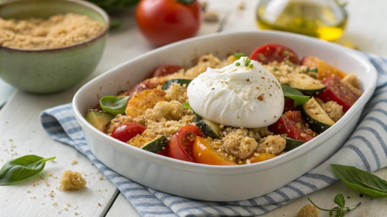Crumble de Légumes & Burrata Crémeuse - recette française