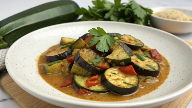 Curry doux de courgettes & aubergines aux épices - recette française