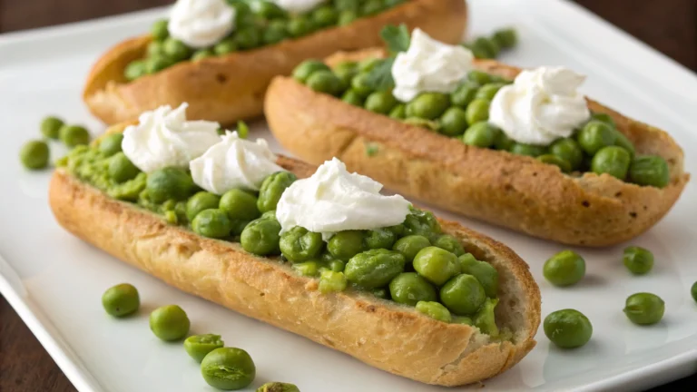 Éclairs de petit pois et chantilly de chèvre - recette française