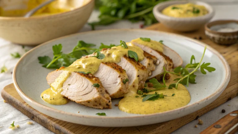 Émincé de poulet à la moutarde tout doux et crémeux - recette française