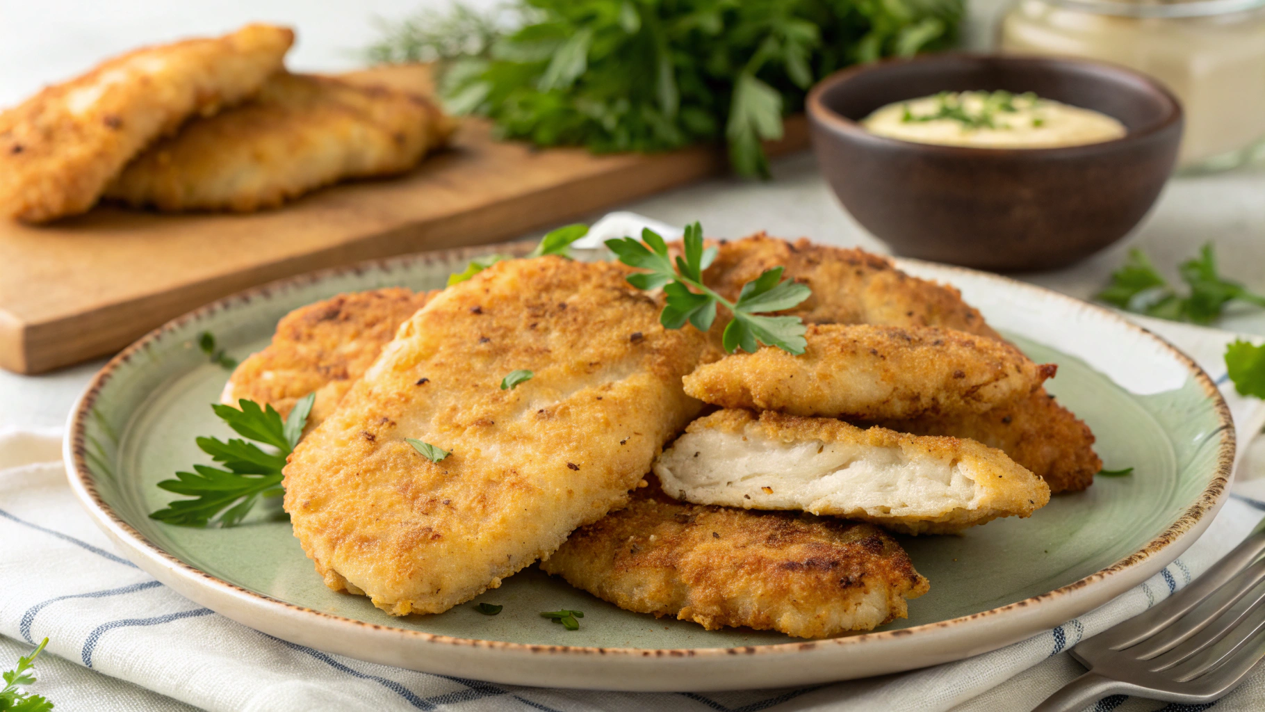 Escalopes de poulet croustillantes - recette française