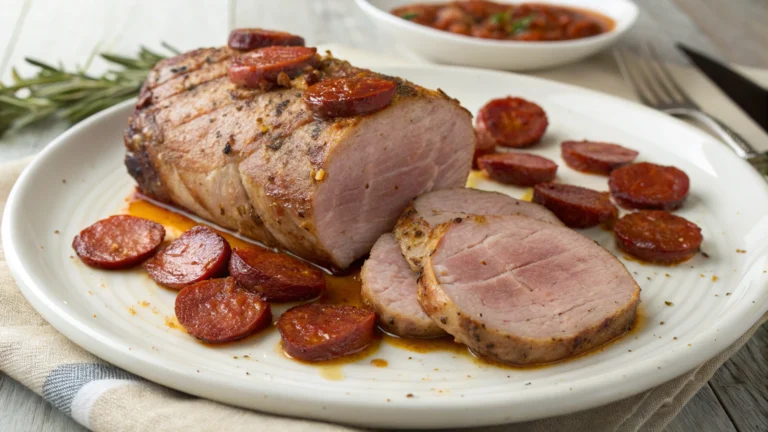 Filet mignon de porc au chorizo - recette française