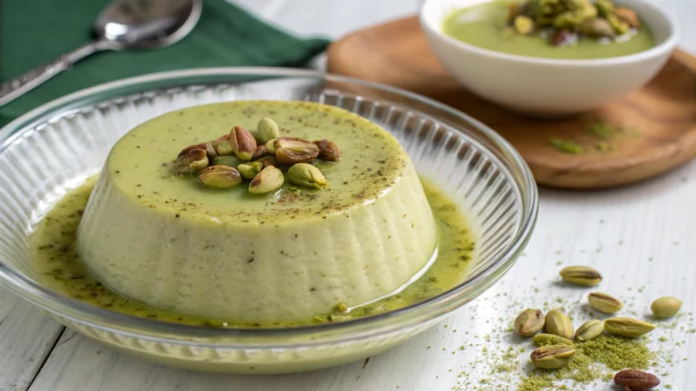Flan à la pistache inratable et crémeux - recette française