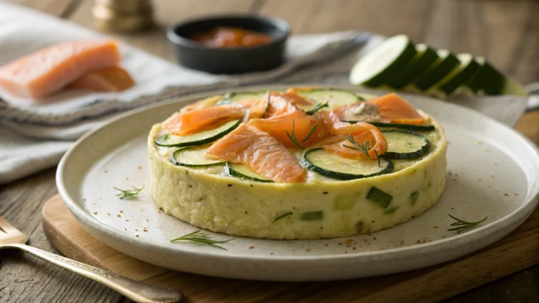 Flan léger courgettes & saumon fumé - recette française